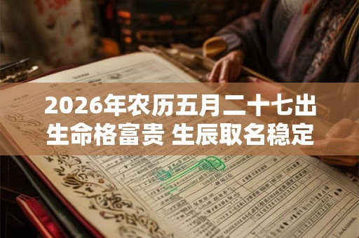 2026年农历五月二十七出生命格富贵 生辰取名稳定命局