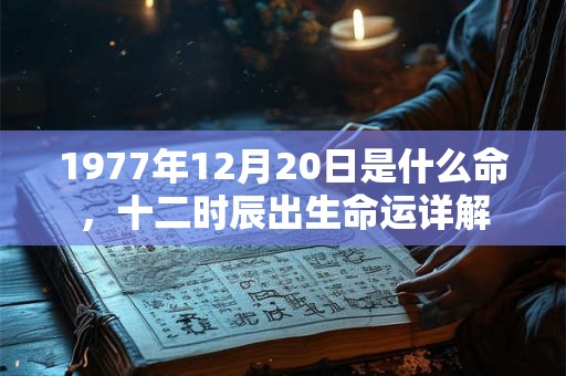 1977年12月20日是什么命,十二时辰出生命运详解 1977年12月20日是什么命,十二时辰出生命运详解