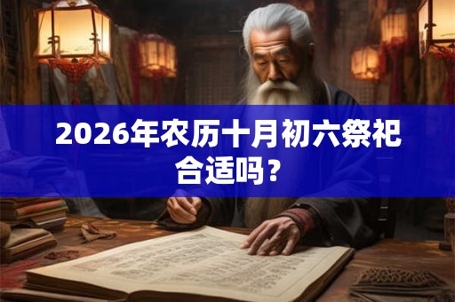 2026年农历十月初六祭祀合适吗? 2026年农历十月初六祭祀合适吗?