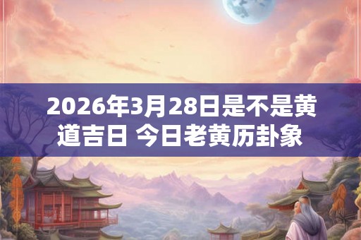 2026年3月28日是不是黄道吉日 今日老黄历卦象