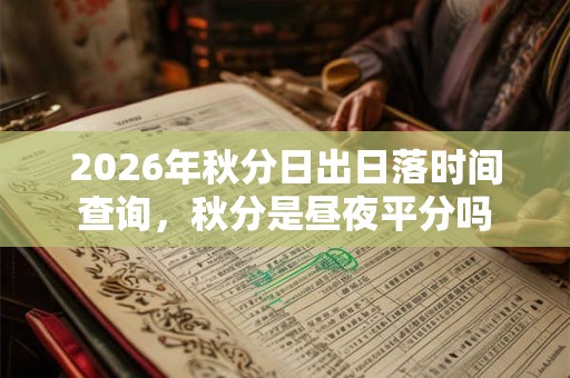 2026年秋分日出日落时间查询，秋分是昼夜平分吗