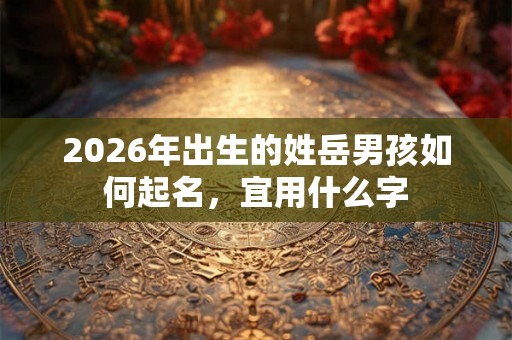 2026年出生的姓岳男孩如何起名，宜用什么字