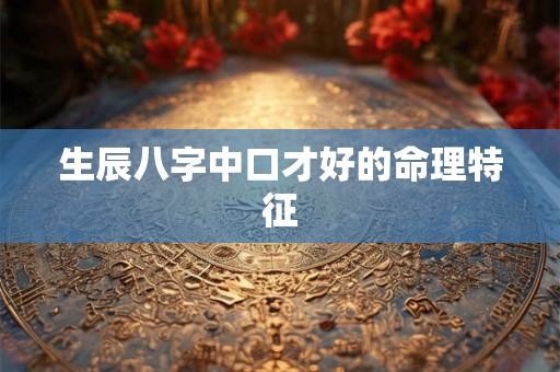 生辰八字中口才好的命理特征