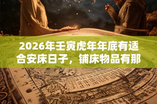 2026年壬寅虎年年底有适合安床日子，铺床物品有那些？