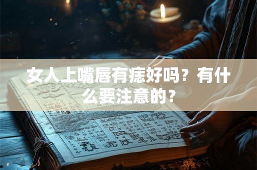 女人上嘴唇有痣好吗？有什么要注意的？