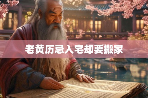 老黄历忌入宅却要搬家