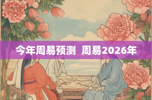 今年周易预测  周易2026年