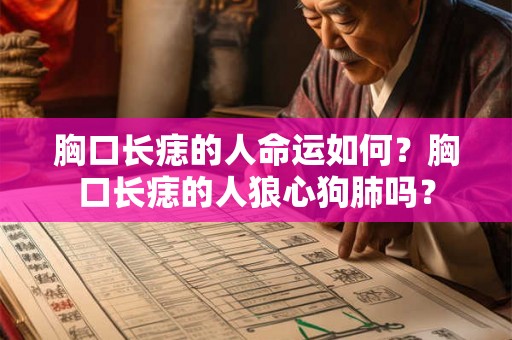 胸口长痣的人命运如何？胸口长痣的人狼心狗肺吗？