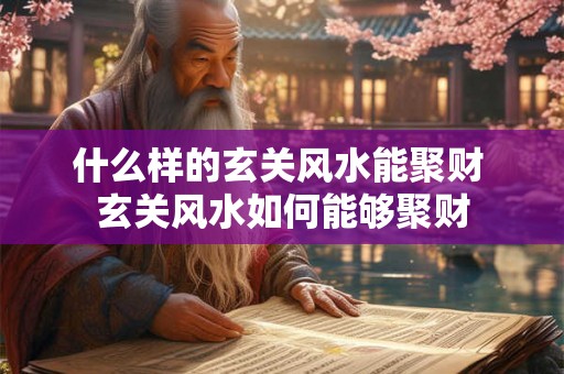什么样的玄关风水能聚财 玄关风水如何能够聚财
