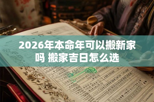 2026年本命年可以搬新家吗 搬家吉日怎么选