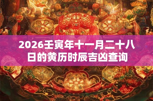 2026壬寅年十一月二十八日的黄历时辰吉凶查询 2026壬寅年十一月二十八日的黄历时辰吉凶查询
