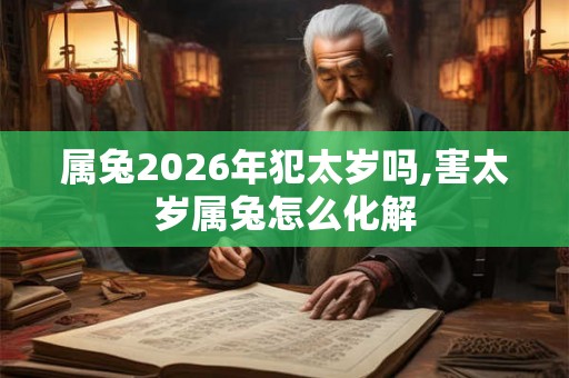 属兔2026年犯太岁吗,害太岁属兔怎么化解