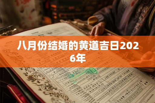 八月份结婚的黄道吉日2026年