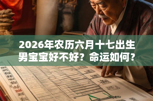 2026年农历六月十七出生男宝宝好不好？命运如何？