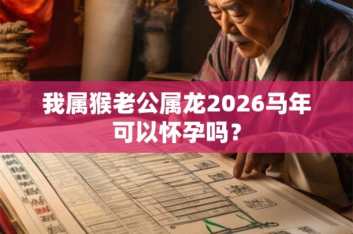 我属猴老公属龙2026马年可以怀孕吗？