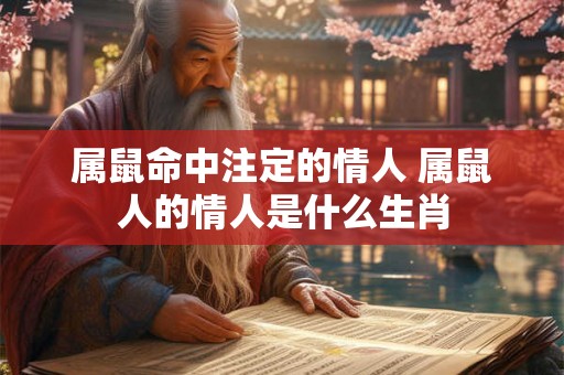 属鼠命中注定的情人 属鼠人的情人是什么生肖