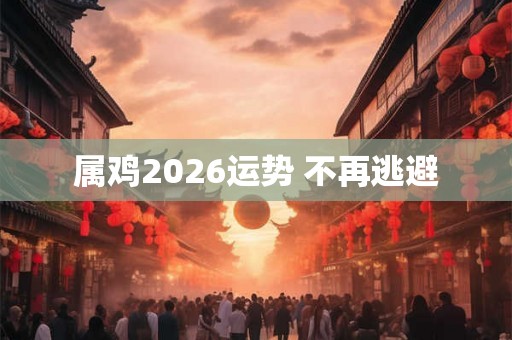 属鸡2026运势 不再逃避
