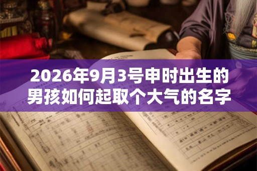 2026年9月3号申时出生的男孩如何起取个大气的名字和五行属性