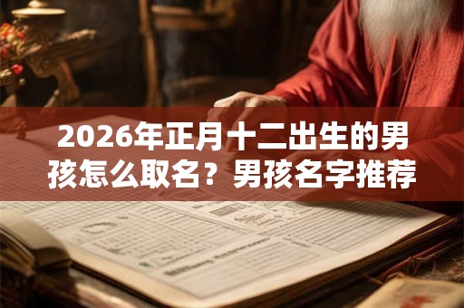 2026年正月十二出生的男孩怎么取名？男孩名字推荐