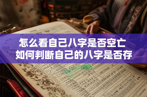 怎么看自己八字是否空亡 如何判断自己的八字是否存在空亡现象