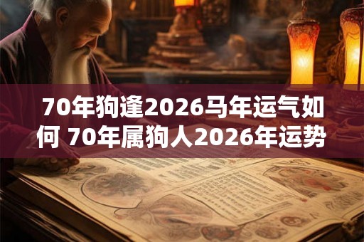 70年狗逢2026马年运气如何 70年属狗人2026年运势好不好