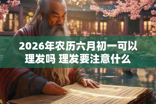 2026年农历六月初一可以理发吗 理发要注意什么 2026年农历六月初一可以理发吗 理发要注意什么