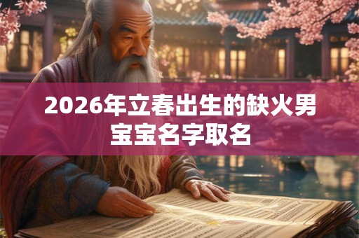 2026年立春出生的缺火男宝宝名字取名