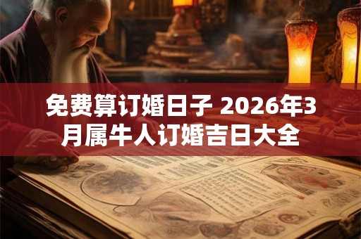 免费算订婚日子 2026年3月属牛人订婚吉日大全