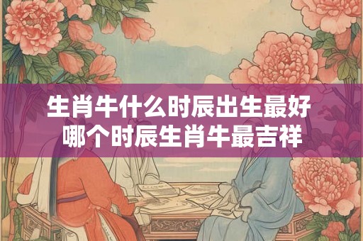 生肖牛什么时辰出生最好 哪个时辰生肖牛最吉祥