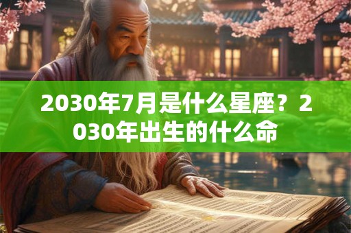2030年7月是什么星座？2030年出生的什么命