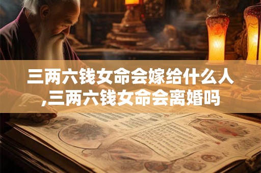 三两六钱女命会嫁给什么人,三两六钱女命会离婚吗