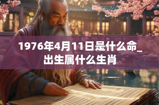 1976年4月11日是什么命_出生属什么生肖