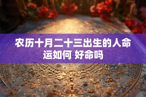 农历十月二十三出生的人命运如何 好命吗