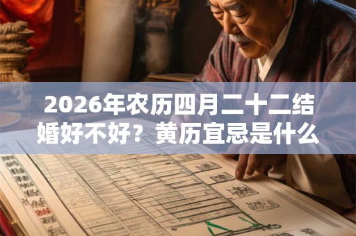 2026年农历四月二十二结婚好不好？黄历宜忌是什么？