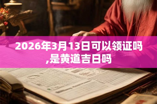 2026年3月13日可以领证吗,是黄道吉日吗