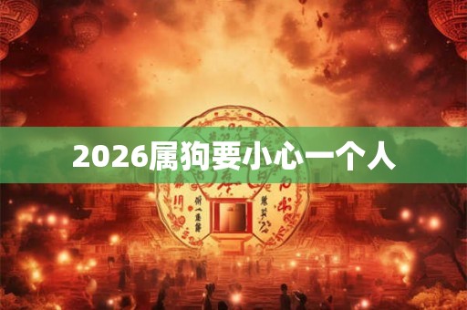 2026属狗要小心一个人