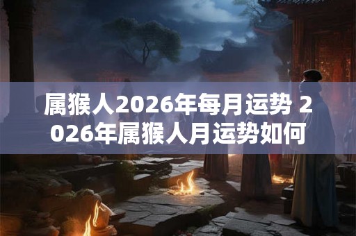 属猴人2026年每月运势 2026年属猴人月运势如何