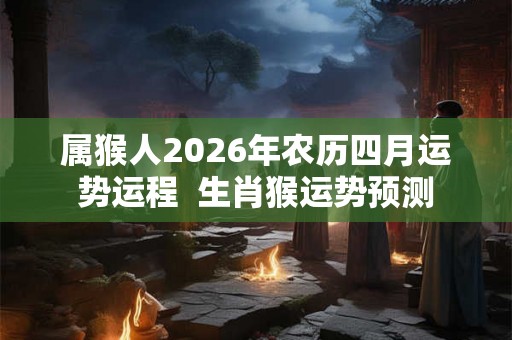 属猴人2026年农历四月运势运程  生肖猴运势预测