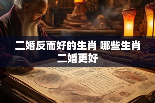 二婚反而好的生肖 哪些生肖二婚更好 二婚反而好的生肖 哪些生肖二婚更好