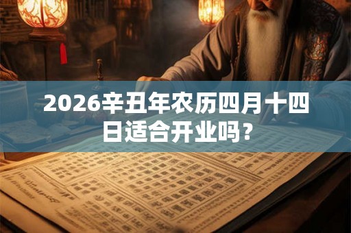 2026辛丑年农历四月十四日适合开业吗？