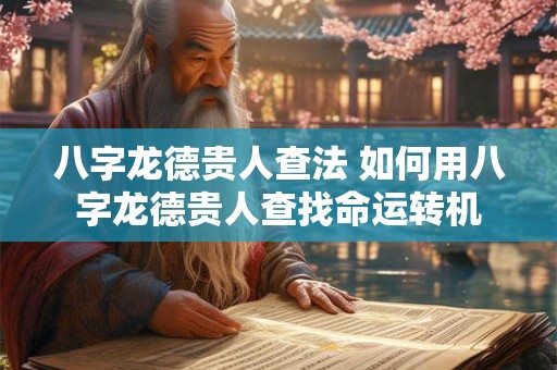 八字龙德贵人查法 如何用八字龙德贵人查找命运转机
