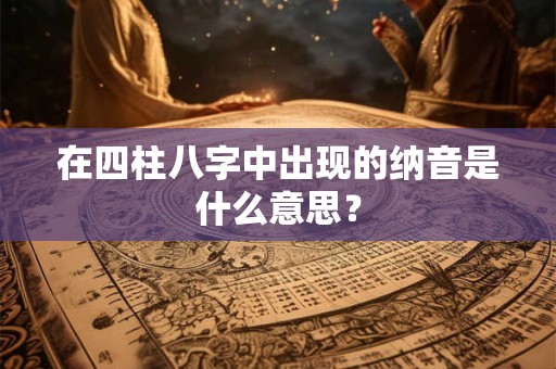 在四柱八字中出现的纳音是什么意思？