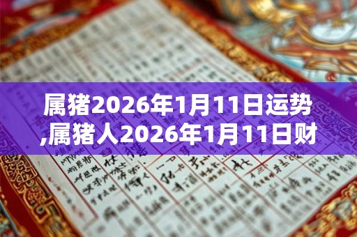 属猪2026年1月11日运势,属猪人2026年1月11日财运,生肖猪2026年1月11日运势
