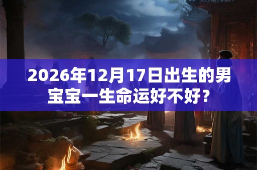 2026年12月17日出生的男宝宝一生命运好不好？