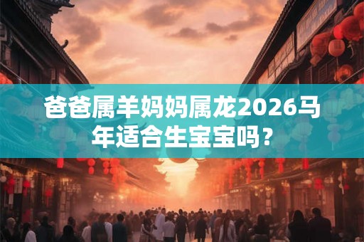 爸爸属羊妈妈属龙2026马年适合生宝宝吗？