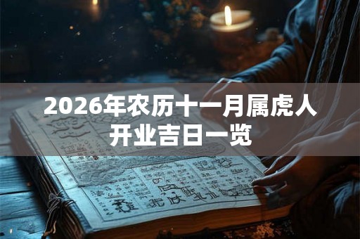 2026年农历十一月属虎人开业吉日一览