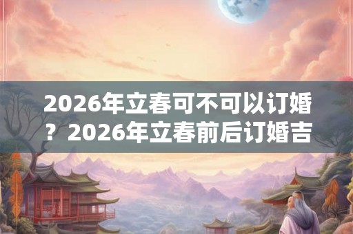 2026年立春可不可以订婚？2026年立春前后订婚吉日一览！