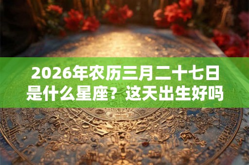 2026年农历三月二十七日是什么星座？这天出生好吗？