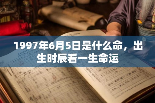 1997年6月5日是什么命，出生时辰看一生命运