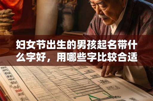 妇女节出生的男孩起名带什么字好，用哪些字比较合适